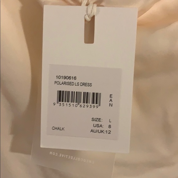 C/MEO Polarised Long Sleeve Dress in Chalk - Picture 4 of 4